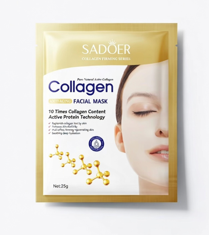 Masques visage au collagène (10 pièces)